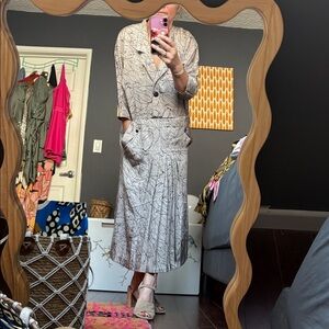 •Vintage Patterned Maxi Dress